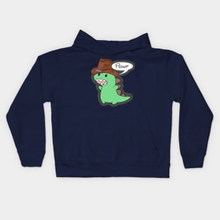 Cowboy Rawr Dinosaur Kids Hoodie